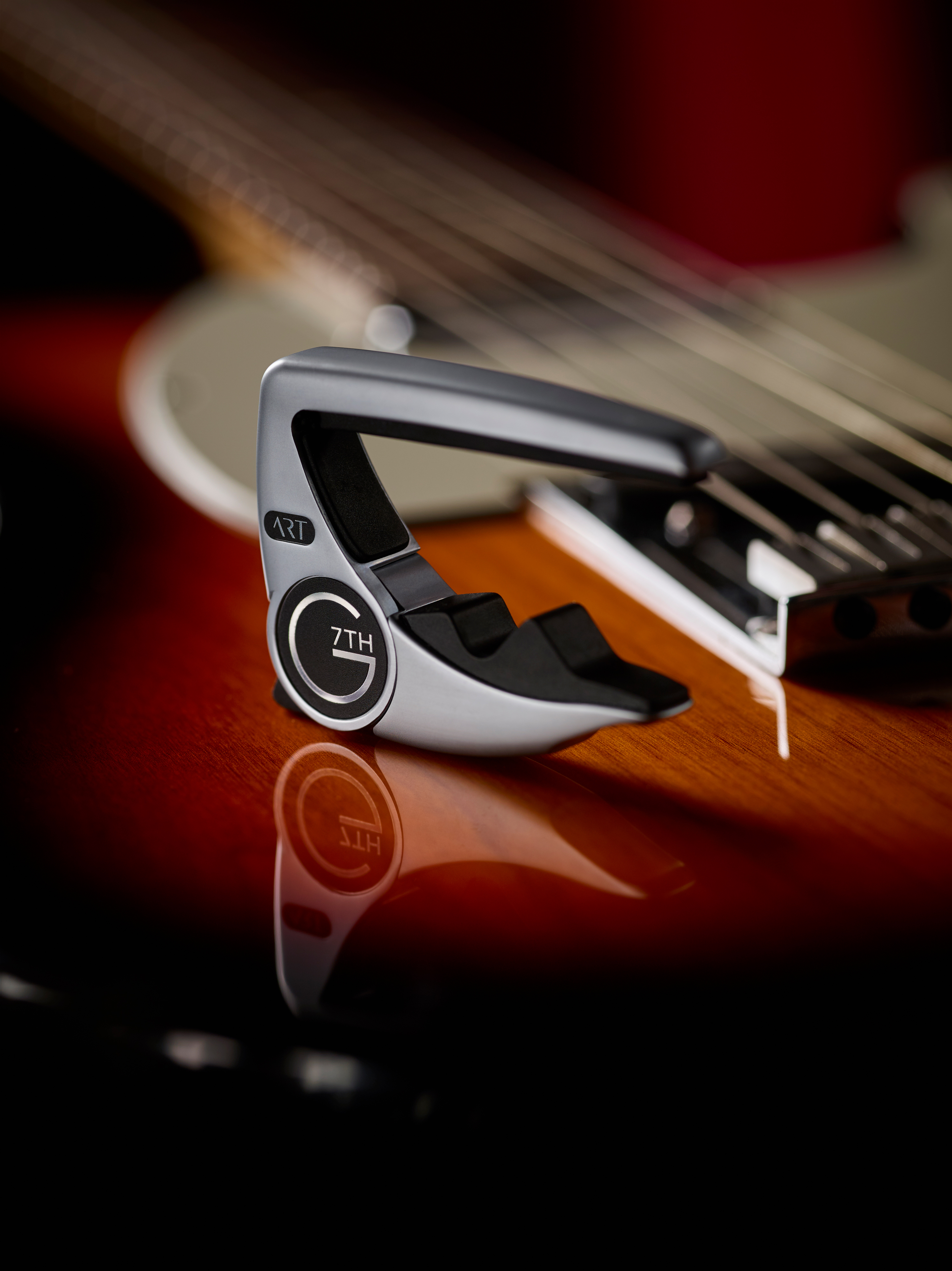 Performance 3 (Steel String Silver) on electric guitar body